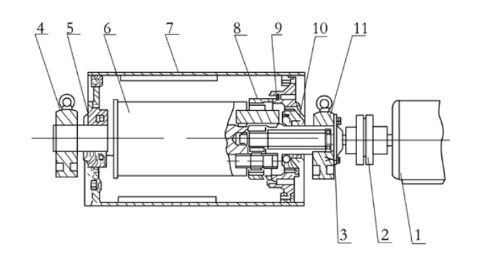 電動(dòng)滾筒結(jié)構(gòu)圖